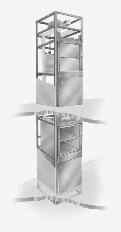 double-monsarj-asansor double decker lift